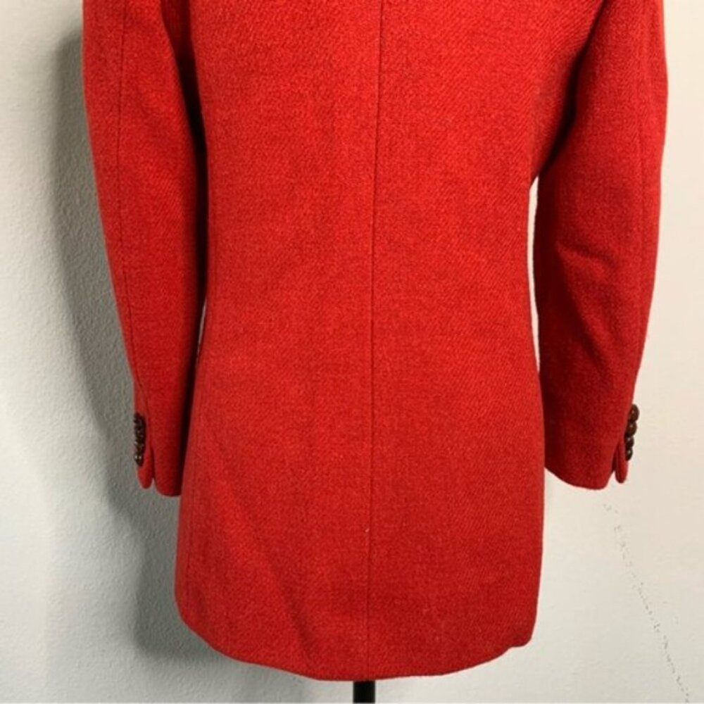 Valentini Red Wool Vintage Single Breasted Blazer - Picture 12 of 15